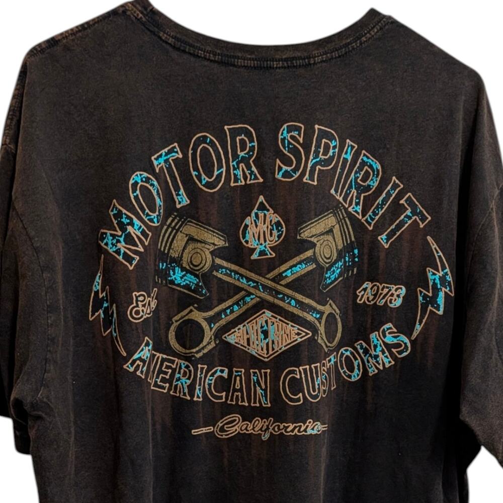 New AFFLICTION American Customs Motor Spirit T-shirt Men's 3X Biker Tee